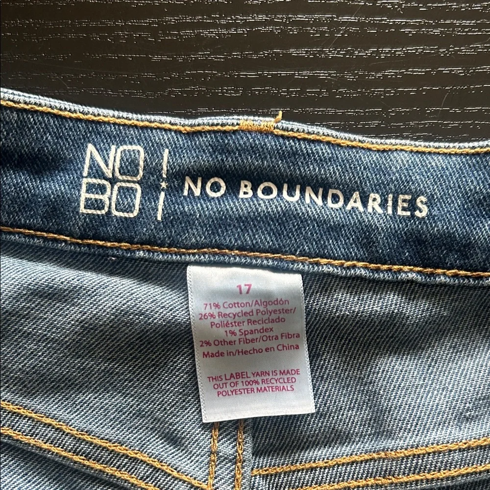 No Boundaries Blue Lace-Up Jean Shorts